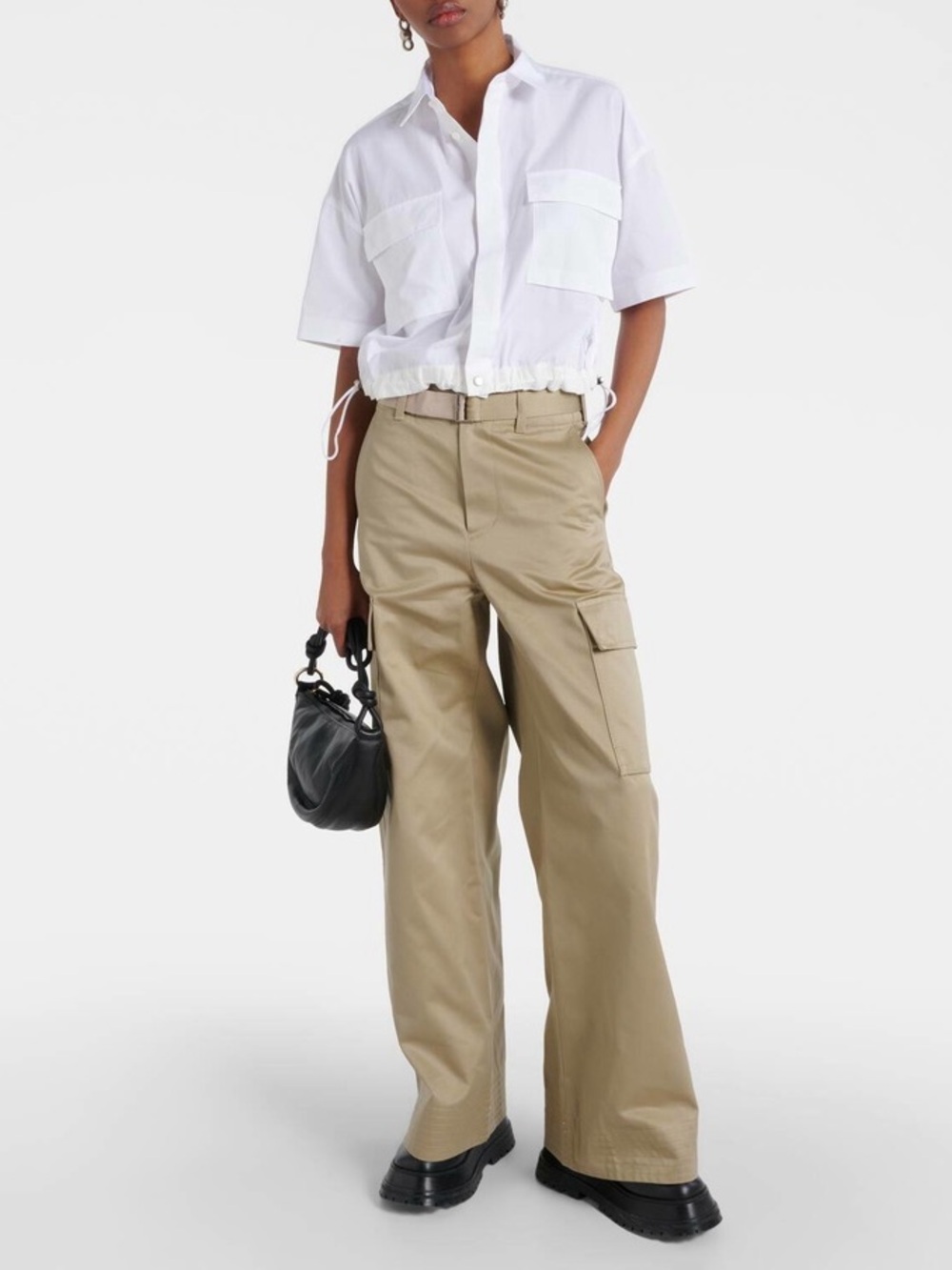 Sacai Wide-Leg Cargo Trousers. New, with tag. - Picture 2 of 16